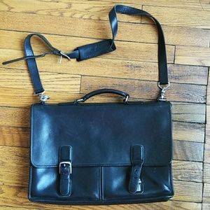 Vintage Coach Briefcase Black Leather